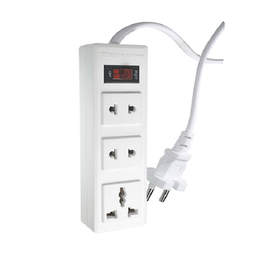 Ổ Cắm Điện Quang ĐQ 002A-02 ( 3 lỗ - dây dài 2m )