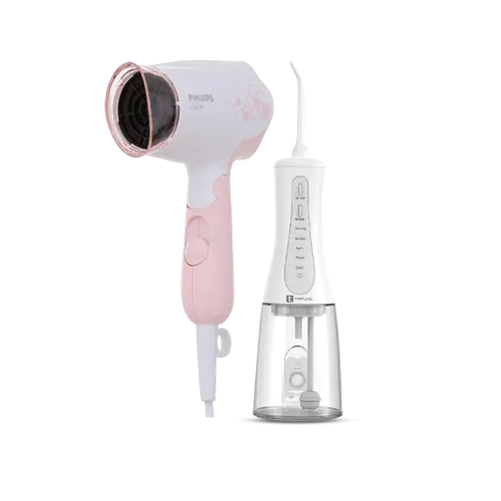 Combo Chăm sóc cá nhân: Tăm nước thông minh TAPUHO TWT2025/Máy sấy tóc Philips HP8108/00 