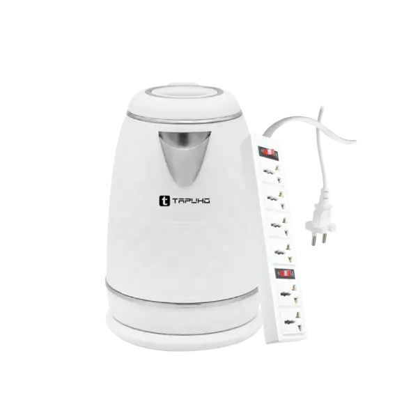 Combo Nhà Bếp Tiện Lợi: Ổ cắm Điện Quang ĐQ 003A-04 (6 lỗ 3 chấu - dây dài 2m)/Bình đun siêu tốc TSK3000  