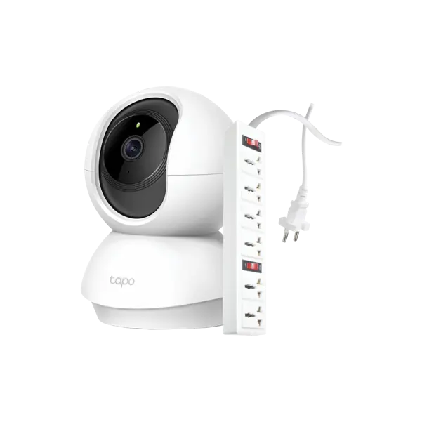 Combo An Toàn Gia Đình 10:Thiết bị quan sát/ Camera TP-Link Tapo C200 (Quay/quét - FHD 1080p) /Ổ cắm Điện Quang ĐQ 003A-04 (6 lỗ 3 chấu - dây dài 5m) 