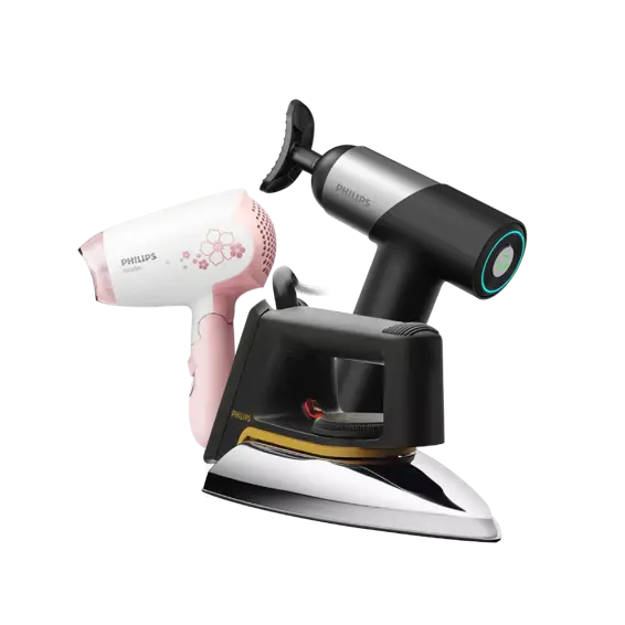 Combo Chăm Sóc Sức Khỏe 14: Súng massage fascial gun Philips PPM7323/Máy sấy tóc Philips/Bàn ủi khô Philips 