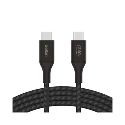 [231200895] Cáp sạc nhanh Belkin Type C to Type C PD 3.1 240W with Dual E-Marker - 2Mét (màu đen) (CAB015BT2MBK)