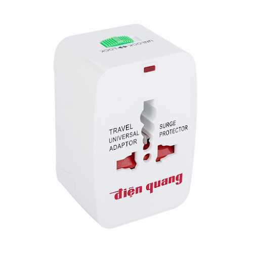 [230304373] Ổ cắm đa năng Điện Quang (dành cho du lịch) ĐQ ESK TV01 ( Màu trắng)