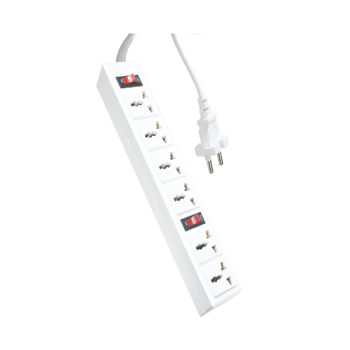 [230304377] Ổ cắm Điện Quang ĐQ 003A-04 (6 lỗ 3 chấu - dây dài 5m)