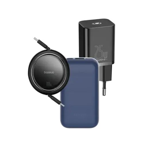 [COMBO0012] Combo Giữ kết nối 12:Cục Sạc Baseus Super SI 25W 1x Type-C (Đen) /Cáp Sạc Baseus/Pin sạc dự phòng Xiaomi 33W 10000mAh