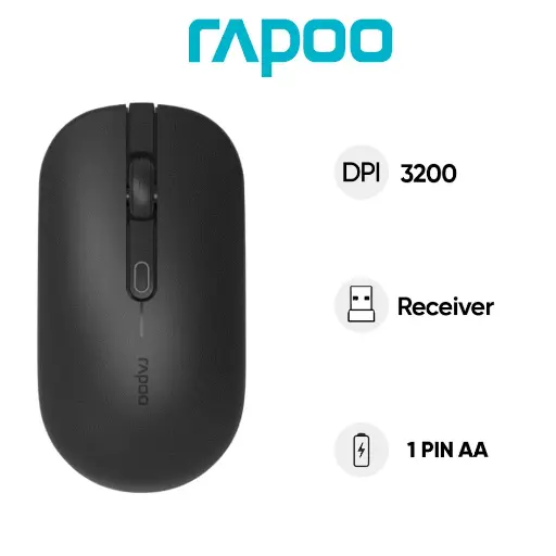 [230603860] Chuột vi tính quang không dây Rapoo B30 Silent màu đen (3152300B30A1066) 
